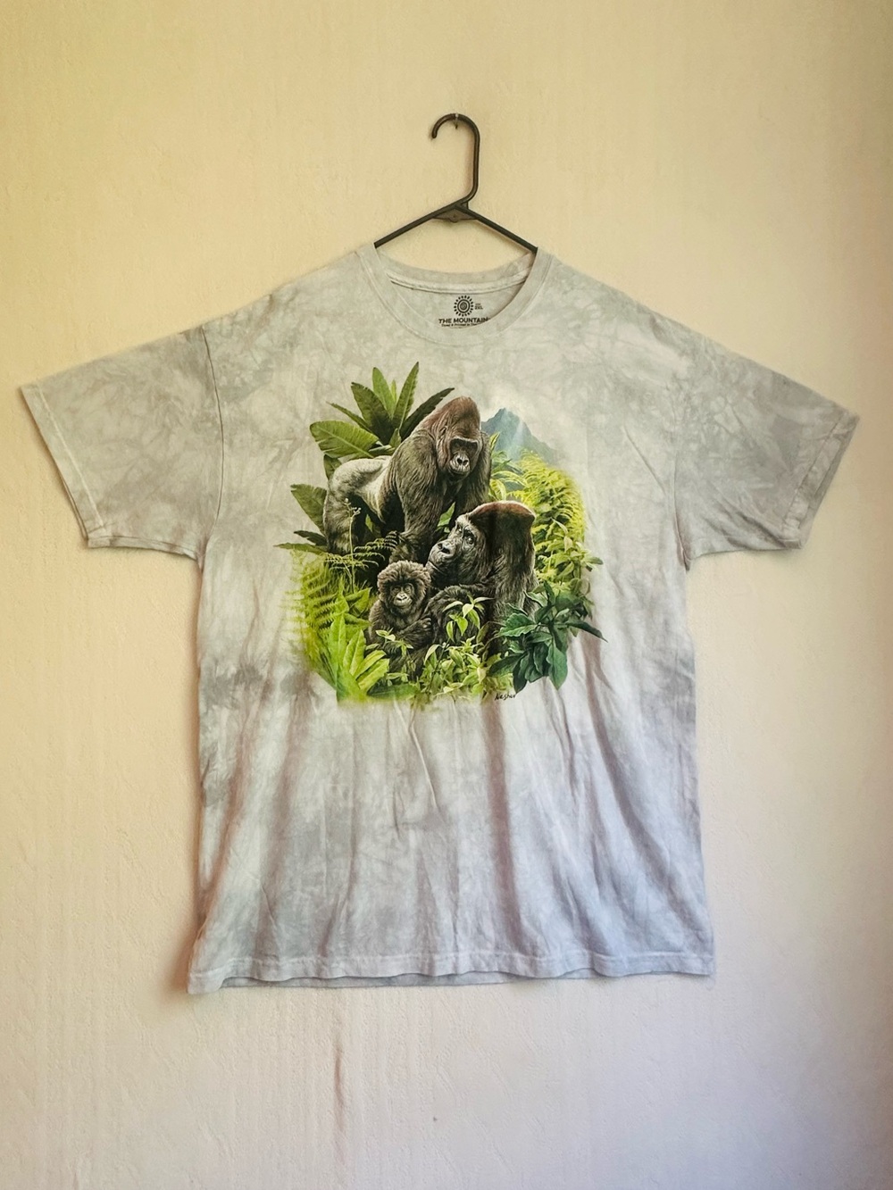 The Mountain Gray Tie-Dye Gorilla Family Sz 2XL XXL